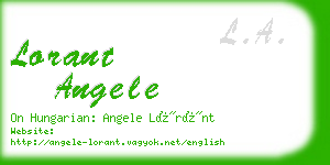 lorant angele business card